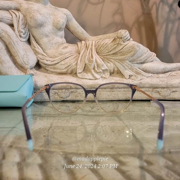 Tiffany & Co.  TF2206 Eyeglass Frames Only Rubedo Diamond Cut Luxury #102 - Picture 13 of 17
